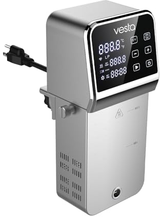 Vesta Precision Termocirculador Profesional para Cocinar a Baja Temperatura SV330 | Incluye App de Control Wi-Fi y Temporizador | Máquina de Cocción al Vacío de Acero Inoxidable 2300W