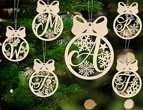 Benutzerdefinierte Alphabet Buchstaben Christbaumkugeln Christbaumkugeln Baumschmuck Personalisierte Christbaumkugel Laser Cut
