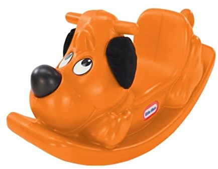 Little Tikes Caballo balancín, Juego Activo para niños pequeños, Asas de una Sola Cara con Agarre y sillín Estable para Mayor Seguridad, construcción Robusta, Perro (Naranja)
