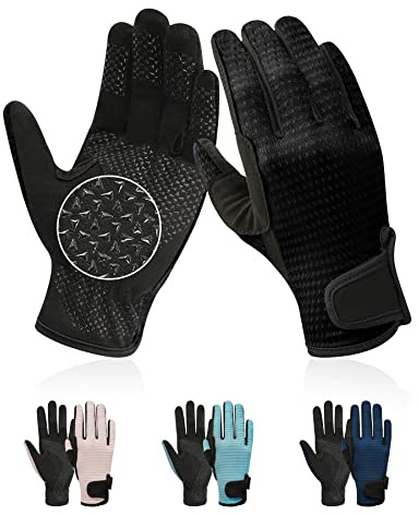 Kids Horse Riding Gloves Equestrian Anti Slip Children Horseback Bike Gardening Fishing Cycling Outdoor Activities Riding Gloves Girls Boys Youth