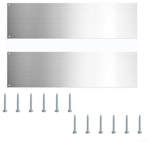 für Metall-Tür-Trittplatte, 40,6 cm Aluminiumschutz, verhindert Kratzer und Beschädigungen, geeignet für Innen- und Außentüren