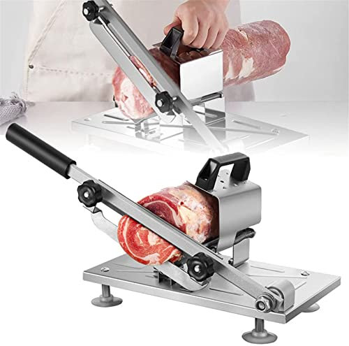 Máquina cortadora de alimentos manual sólida, de acero inoxidable para uso doméstico en la cocina, cortadoras comerciales de rollos de cordero y carne para amantes de las ollas calientes