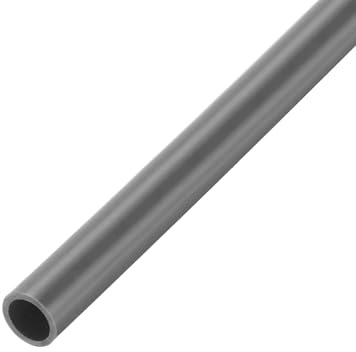 QUARKZMAN Tube Rond Rigide en PVC 7mm ID 9mm OD 0.5M Gris Clair Résistant aux Chocs pour Conduite d'Eau, Artisanat, Décoration, Manchon de Câble