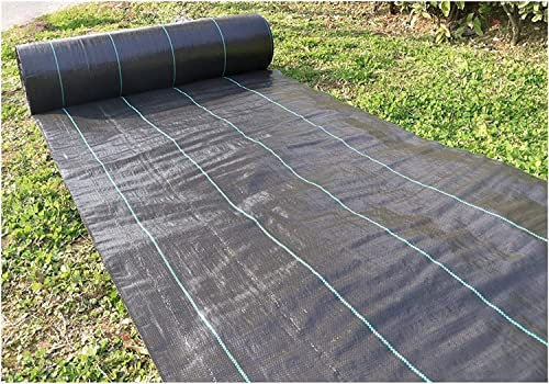 Toile de contrôle des mauvaises herbes de qualité commerciale pour aménagement paysager, allée et jardin, membrane de gravier durable pour sous-couche de gazon artificiel (1,8 x 120 m)