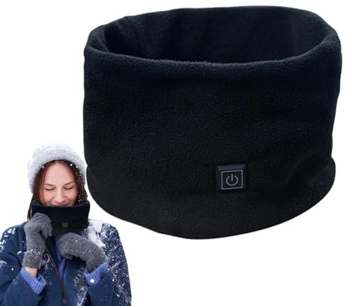 Murman Bufanda Calefactable Para El Cuello - Calentador De Cuello Invierno - Bufanda Tubular De Invierno Para Hombre Y Mujere - Braga Para El Cuello Con 3 Modos De Temperatura Para Clima Frío, Negro