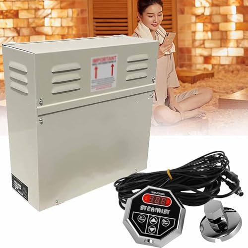 Generador Vapor Para Sauna Vapor Portátil Conservación Automática del Calor 25-55℃,Fácil de Instalar,Ideal Para Sauna/Baño Turco/Ducha/SPA,Baño,Calefacción de espacios,220V-18kw