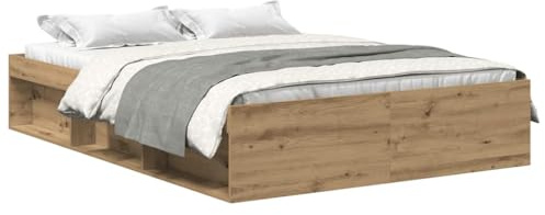 vidaXL Bettgestell ohne Matratze Artisan-Eiche 140x200cm Holzwerkstoff