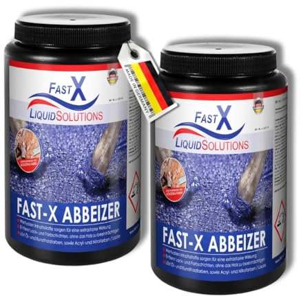 FAST X Abbeizer – 2x1L – Hochwirksamer Entferner für Lacke und Farben