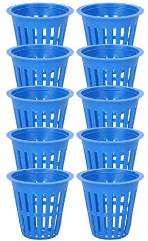Cestino per la Coltivazione delle Piante10 Pezzi, 10 Pezzi Cestino per Piantare Rete Tazza in Rete di Plastica per Balcone Giardino Riutilizzabile per la Casa Blu (Blue)