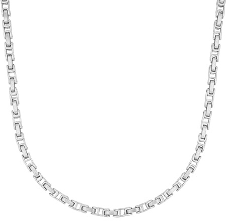 s.Oliver Halskette Edelstahl Herren Halsschmuck, 55+5 cm, Silber, Kommt in Schmuck Geschenk Box, 2039805