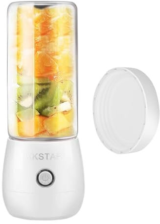 Personal Size Blender, USB Rechargeable Handheld Mixer, Compact Smoothie Maker, Portable Kitchen Gadget (3.3x3.3x8.3 inches), for Home, Workplace, Travel, and Outdoor Use