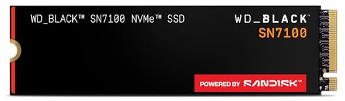 WD_BLACK SN7100 4TB NVMe SSD, M.2 2280, Read speeds up to 7000 MB/s, Write Speed up to 6,700 MB/s, Next Gen TLC 3D NAND, DASHBOARD, Up to 2,400TBW, For Laptops, handheld gaming devices