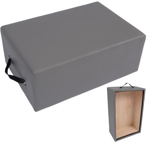 Hapihom Pilates-Reformer-Sitzbox, Pilates Sitting Box Aus PU Und Wood, Mit Griff, Für Posture Corrector PilatesStuhl Kombistuhl