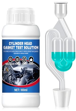 WEILAOK Test CO2 Joint de Culasse, Test Joint de Culasse, Testeur joint de Culasse, Diagnostic Rapide et Fiable - Jusqu’à 50 tests, Kit Universel Liquide Réactif pour Moteurs de Voitures, Motos, 100ml