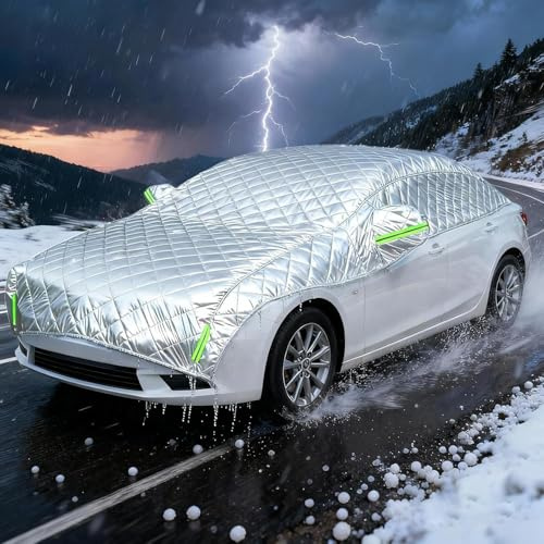 Bâche Voiture Extérieur Anti Grêle pour Mercedes SLK 200 R171 R172, Bache Protection Voiture Anti Grele Coton avec,Housse de Protection Imperméable, Anti-UV, Respirant Et Anti-Poussière-n198