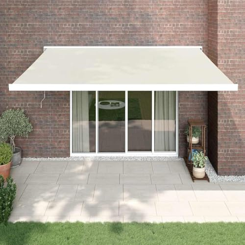 Tenda da Sole Retrattile Crema 4x3 m in Tessuto e Alluminio con Telecomando per Patio e Balcone, Ombreggiante Motorizzata Impermeabile Godetevi il vostro spazio esterno