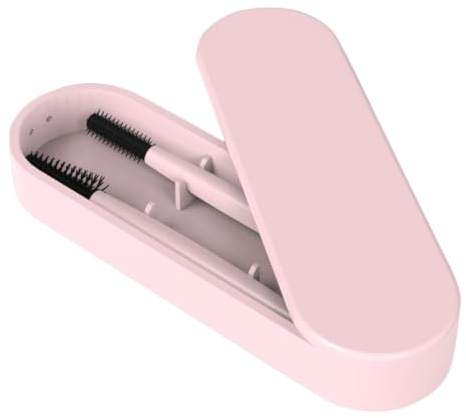 Peignes à Cils Souples en Silicone, Brosse Multi-usages Rose | 1 Set Boîte de Rangement, ABS Léger et Portable, Usage Beauté en Voyage ou Déplacements