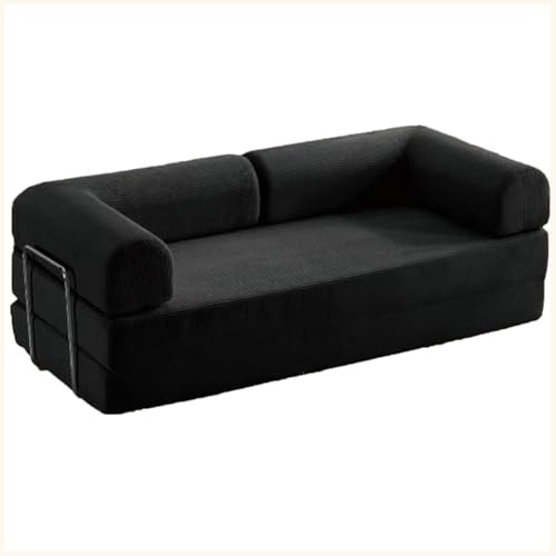 Komprimerad bäddsoffa, konvertibel sovsoffa för vardagsrum sovrum, sektionssoffa i låda, platsbesparande design, lätt att förvara