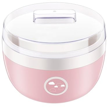 Yogurtera, Elaboradora de Yogur Probiótico, con Un Recipiente de PP de 1 Litro, Fácil de Usar, Compacta y Portátil, Ideal para Familias, Residencias de Estudiantes y Apartamentos