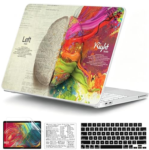 QCzyc Compatible with MacBook Neo Case 13 inch A3404 (A18 Pro Chip) 2026 Release Plastic Laptop Hard Shell w/Mac OS Keyboard Sticker, Screen Protector & Keyboard Cover (Left Right Brain)