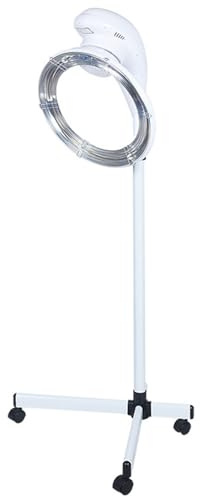 Standing Hair Steamer Dryer with 360° Rotating Hood, Adjustable Time and Temperature Control, Mobile Salon Hair Treatment Heater for Hair Care, Coloring, Perming, Conditioning and Home Beauty Use