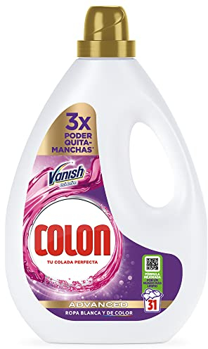 Colon Vanish Advanced - Detergente Para Lavadora Con Quitamanchas Adecuado Para Ropa Blanca Y De Color, Formato Gel, Hasta 31 Dosis 200 ml