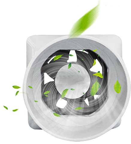 TTiiLoe 12V Inline Fan - 2 Inch Diameter Mini Duct Fan - 62 CFM Air Circulation Booster for Kitchen, Grow Tent, Attic, Wardrobe, Shoe Cabinet