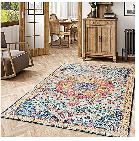 DAIHAN rutschfeste große Traditionelle Teppiche Wohnzimmer Teppich Läufer Vintage-Ethno-Stil Schlafzimmer Teppich Waschbarer Orient Teppich Hotels für Schlafzimmer Küche Home Deco 10 200 * 300cm