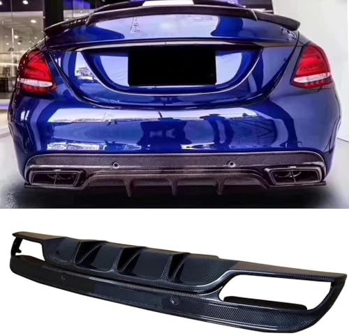 Auto Heckdiffusor Heckstoßstange für Mercedes Benz C Class W205 4 Door Sport C43 AMG 2015-2019, Heckstoßdämpfer Diffusor Lippe, Heckschürzen Heckspoiler Diffusor-Splitter Anti-kratz Anti-kollision