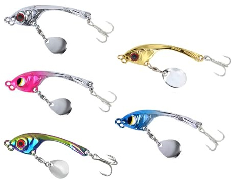 FANGBLUE Metal VIB Fishing Lure 1/4oz Spinner Baits Casting Jigging Spoon