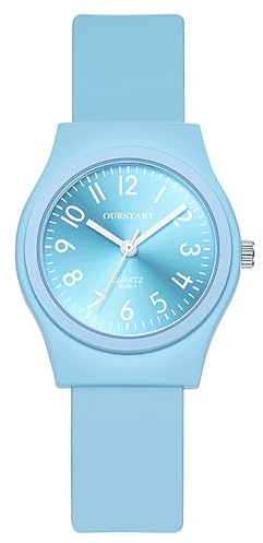 Silverora Armbanduhren Damen Silikon Damenuhren: Einfach Leicht Lesbar Analoge Quarzuhr Silikonarmband Studentuhr mit Arabischen Ziffern Geschenke für Mädchen Frauen bunt