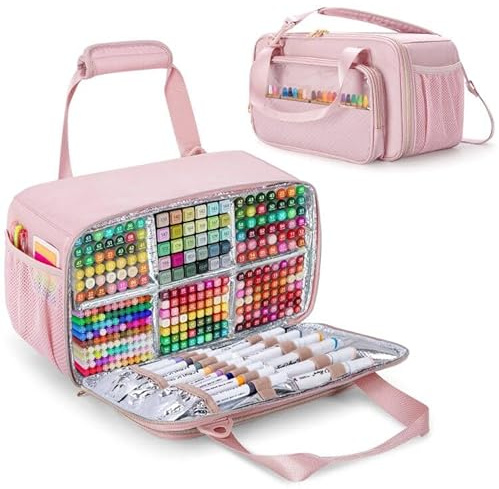 Prokva Marker Storage Case Holding up to 216 Markers, Pink
