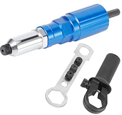 lvifloae Rivet Nut Tool Kit Rivet Drill Attachment Pop Rivet Gun Tool,Electric Riveter Conversion Connector Adaptor Electric Carpenter Tool
