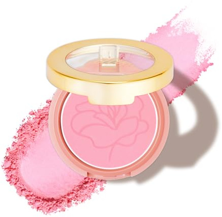 Oulac Pink Satin Cream Blusher, Hydrating & Moisturizing Blush, Long-Lasting Blushers for Cheeks Make up, Fade and Transfer Resistant, Vegan & Cruelty-Free, ST07 Pink Poppy