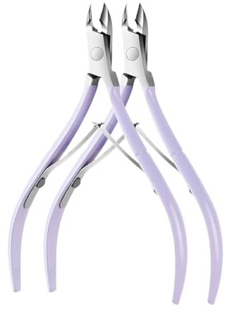Nagelbandsklippare 1/2/4 st rostfritt stål nagelbandsklippare klippare konst manikyr pedikyr vård trimtång skönhetsverktyg för manikyr (lila – 2 st)
