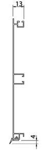 Plinthe aluminium lisse - Hauteur:150 mm - VOLPATO