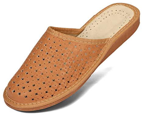 BAWAL Pantofole in Pelle Donne Suola in Gomma Ciabatte Slippers Diversi Modelli 36-41