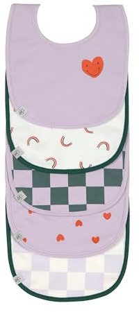 LÄSSIG Baby Kleinkind Lätzchen Set (5 St.) Klettverschluss Baumwolle wasserdicht/Value Pack Bib