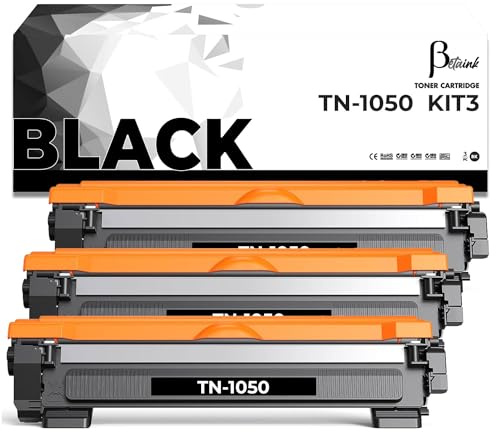 Betaink 3 Toner compatibili con Brother TN1050 TN-1050 TN-1000 per stampanti Brother DCP-1510 DCP-1512 DCP-1612W DCP-1610W DCP-1616NW HL-1210W HL-1110 HL-1112 HL-1212W HL-1201 MFC-1810 MFC-1910W