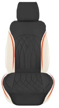 JNNJ Coprisedili Auto Anteriore, Coprisedili Auto Resistenti, Accogliente Coprisedile Universale Auto Pelle, Anti Scivolo Coprisedile Singolo Schienale, Protezione Ideale per Seggiolino Autos(Nero)
