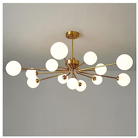 Illuminazione del soffitto lampadario di metà secolo Luce a Sospensione in Ottone Globo in Vetro con Bordo Regolabile Apparecchiatura del soffitto per Il soffitto per la Sala da Pranzo Soggiorno