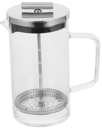 LABRIMP Cafetière à Piston Manuelle Verre Transparent Épais Avec Échelle Pour Maison Et Bureau Presse Café Multifonction Pour Thé Et Infusions Design Et Pratique