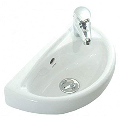 Mini lavabo mural compact pour lavabo - petit évier - 395 x 233 mm (BASSIN SEULEMENT PAS DE ROBINET)