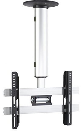 VCM Universal TV Deckenhalterung | 26-40 Zoll bis 60 kg | bis VESA bis 400x300 | höhverstelbar 50-84 cm | TV Halterung 360 Grad schwenkbar drehbar und 15 Grad neigbar | Fernseher Halter - CM3