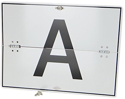 A-Tafel A-Schild für Abfalltransport Aluminium horizontal klappbar ohne Kantenschutz 400x300 mm Warntafel Abfalltafel Abfallschild LKW