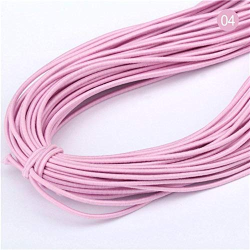 Cuerda elástica redonda de 2 mm de grosor, banda de goma gruesa, para hacer proyectos al aire libre, tienda de campaña, kayak, barco, costura, ropa, accesorios de 43 metros 2 mm color 04