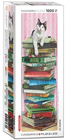Eurographics 1000 Teile Panorama - Die akademische Katze, White