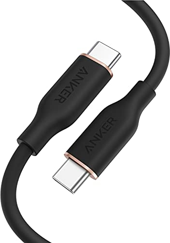 Anker PowerLine III Flow, USB C auf USB C Kabel 100W, Typ-C Kabel 90cm, Kompatibel mit iPhone 16/15 Serie, MacBook Pro/Air, iPad Pro/Air, Galaxy S24, Pixel, Switch, LG (in Nachtschwarz)