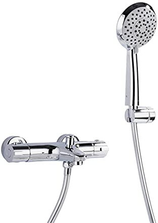 AFUDER Thermostatic Bathtub Faucets Bath Mixer with Thermostat Mixer Faucets Wall Mounted Waterfall Bathroom Faucets