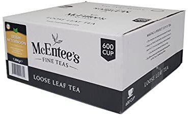 McEntee's Irish Afternoon Loose Tea - Catering 1.35Kg - 600 Cup – BLENDED IN IRELAND, CITRUSY, BRISK & FUL BODIED. A Traditional Irish Blend of Ceylon, Assam and Kenyan Loose Tea’s.